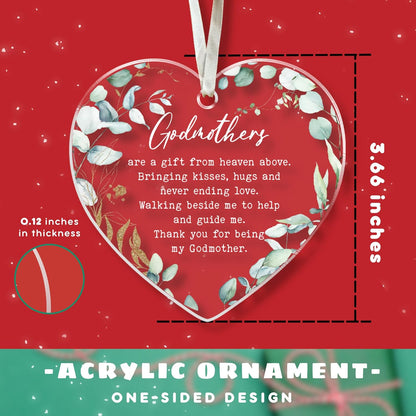Godmother Christmas Ornament - Godmother Gifts - Acrylic Xmas Ornament
