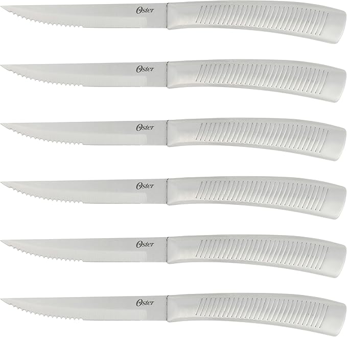 Oster Eddington 16 Piece Stainless Steel Kitchen Knife Block Set With Textured Good Grip Handles