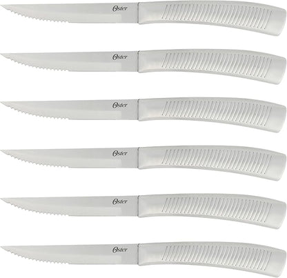 Oster Eddington 16 Piece Stainless Steel Kitchen Knife Block Set With Textured Good Grip Handles