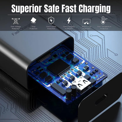Phone 15 16 Charger, 2-Pack 30W Super Fast Charging, USB C Block Type C Cable Cord 10ft for iPhone 16,16 Plus,16 Pro,16 Pro Max, iPhone15, iPad Pro 12.9/11, Galaxy S24,S23 S22 S21