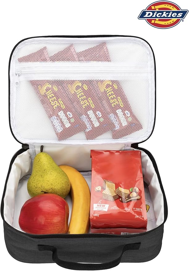 Dickies Kids Insulated Lunch Bag for School, Thermal Reusable Lunch Box for Kids, Boys, Girls - 8 Years Old and Up (Charcoal)