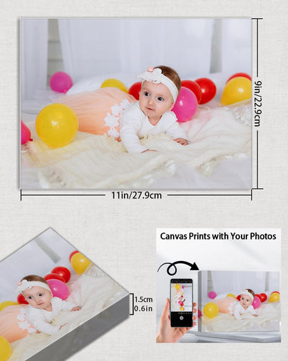 AbcCustomize Canvas Prints with Your Photos, Custom Canvas for Living Room and Bedroom Decor, Personalized gifts for Friends Lover and Family, Canvas Wall Art for Gifts & Keepsakes, Ready to Hang