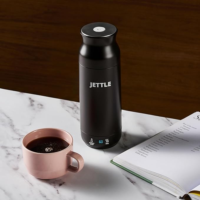 Electric Kettle - Travel Portable Heater for Coffee Tea Milk Soup - Stainless Steel Travel Water Boiler tea pot with Temperature Control - LED - Automatic Power Off - 450ml - Kitchen Appliance
