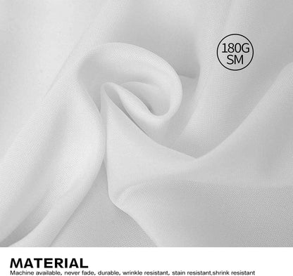 Surmente 5 Pack White Rectangle Tablecloth 90 x 156-inch Rectangular Polyester Table Cloth for Weddings, Banquets, or Restaurants