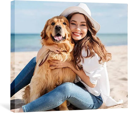 Custom Framed Canvas Prints With Your Photos-Personalized Picture To Canvas Wall Art ，Home Decoration Gifts Holiday Gifts