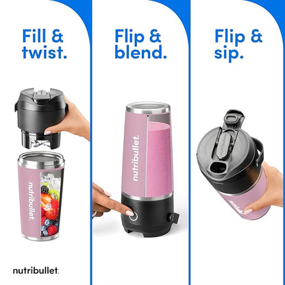 nutribullet Flip Portable Blender with Insulated Cup, Lavender, NBPB50350LAV