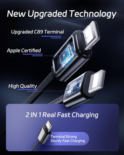 Retractable Car Charger,Super Fast USB Car iPhone Charger,Gifts for Men Women Car Truck Accessories for iPhone 15/14/13/12 Pro Max XR,iPad,Samsung,Pixel