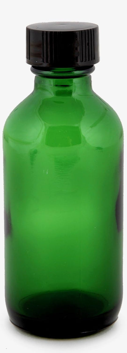 Vivaplex, 12, Green, 2 oz Glass Bottles, with Lids