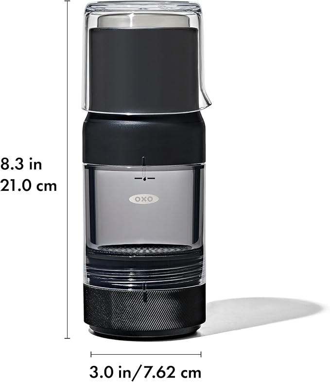 OXO Brew Rapid Brewer - Portable Coffee Maker,Fast Manual Hot & Cold Brew,Small Handheld Brewer,Compact Travel Coffee Maker,(Pack of 4)