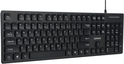 Lenovo 305 Wired USB-C Keyboard with Numeric Keypad, Full Size Keyboard, Slim Design, Black, USB-C Connectivity, Dedicated Function & AI Keys, for Gaming PC, Laptop, Desktop, Tablet, Home Office