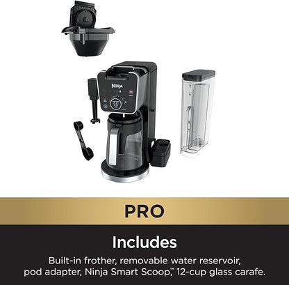 Ninja Drip Coffee Maker With K Cup Combo, DualBrew Pro Specialty Coffee System, Coffee Machine Compatible with K-Cup Pods, 12 Cup Single Serve Coffee Makers with Paper Filter, CFP301