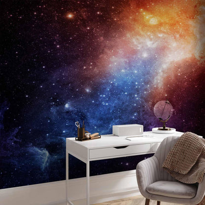 artgeist Wall Mural Cosmos Galaxy 135x101 in - Peel and Stick Self-Adhesive Wallpaper Removable Large Sticker Foil Wall Decor Print Picture Image Design f-B-0057-a-a