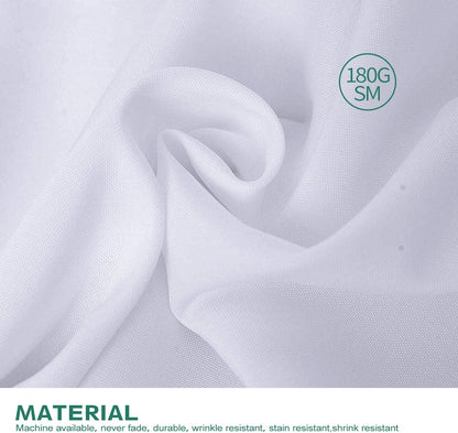 Surmente White Tablecloth for Round Tables, 108-inch Round Table Cloths for Weddings, Banquets, or Restaurants