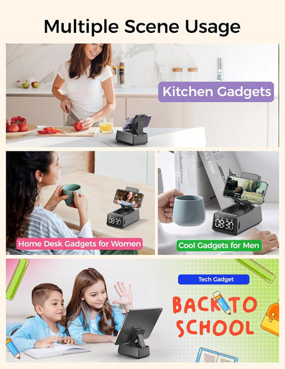 Birthday Gifts for Men Women-Bluetooth Speaker with HD Sound, Stocking Stuffers White Elephant Gifts for Adults, Kitchen Gadgets for Anniversary Idea Gift for Dad Mom Husband Wife(Grey)
