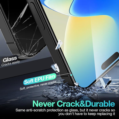 3 Pack Flexible Film Screen Protector for iPhone 16 Plus, Non-breakable Soft TPU Hydrogel Film for iPhone 16 Plus Screen Protector Film (NOT Glass)