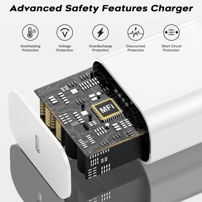 [Apple MFi Certified]Fast iPhone 14 Charger 3Pack,10FT USB C to Lightning Charging Cord with 20W USB Type C Charger Adapter for iPhone 14/14 Pro Max/13 Pro/13/12 Mini/12 Pro Max/11 Pro Max/Xs and iPad