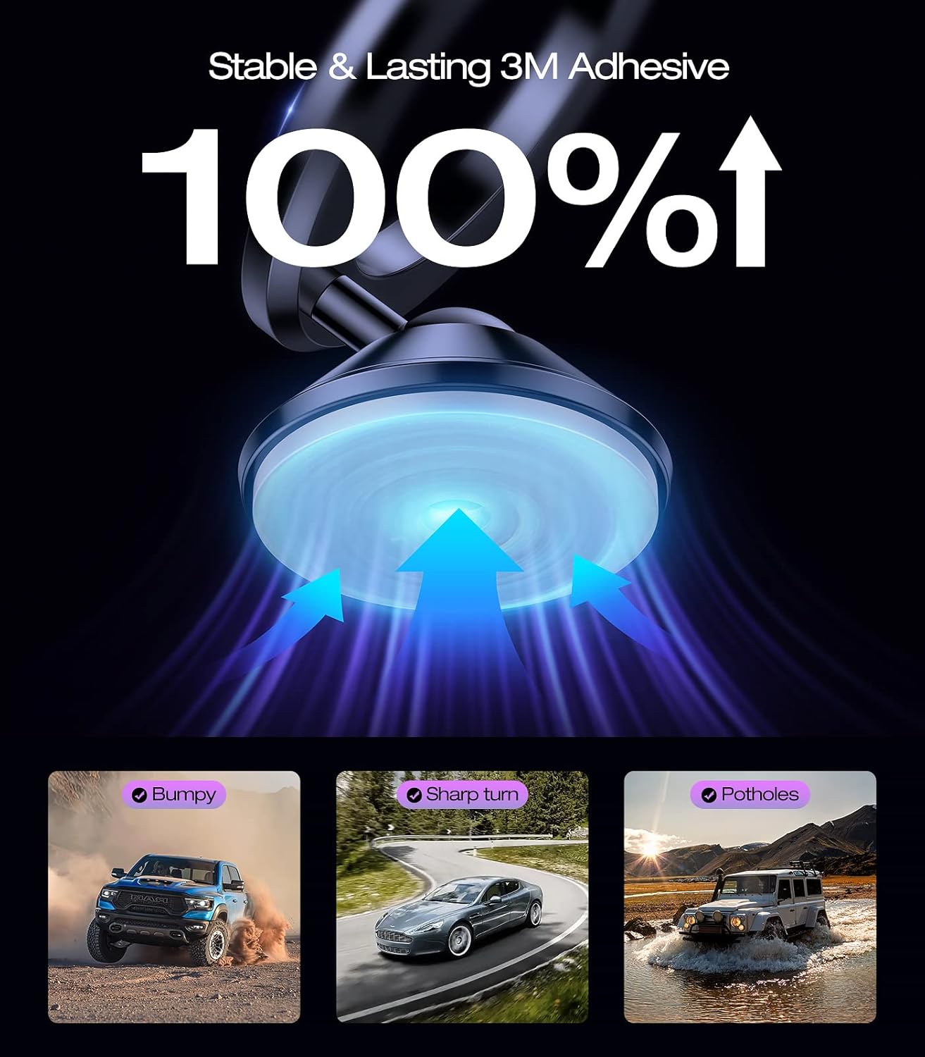 VICSEED Fit for MagSafe Car Mount [Colorful Gradient] Magnetic Phone Holder for Car Dashboard [Lasting & Never Fall] All Metal Sturdy Phone Mount for Car Dash Fit iPhone 16 Pro Max 15 14 13 12 Samsung