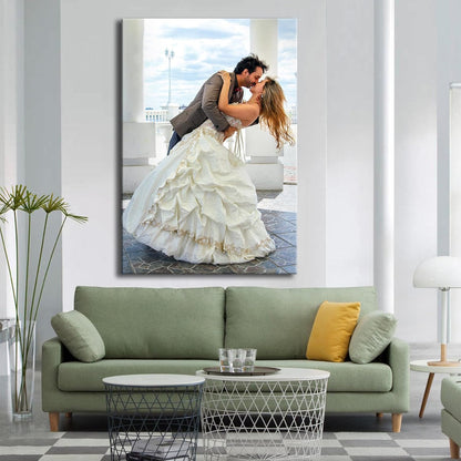 Laoife Custom Canvas Prints with Your Photos 32"x46", Canvas Photo Prints Custom, Personalized Canvas Wall Art for Office Home Bedroom Living Room Wall Decor, Gift for Father's Day Birthday Wedding