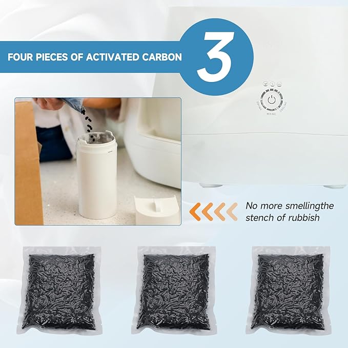 3 Pack Charcoal Refills for Lomi Smart Waste Kitchen Composter, 1.5 Pounds (Activated Charcoal Filters Keep Your Kitchen Smelling Fresh and Odour-Free)