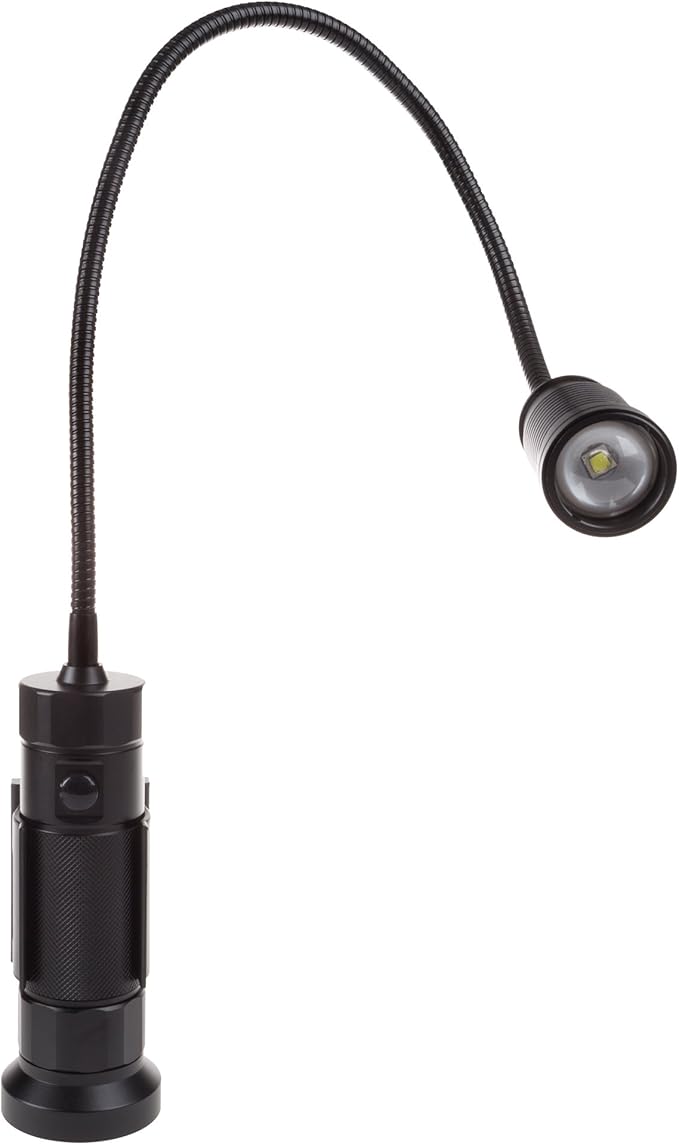 Stalwart CREE LED Work Light - 550 Lumen Magnetic Light Lamp with Flexible Gooseneck - Portable LED Lamp for Sewing, Crafting, or Workbench (Black)