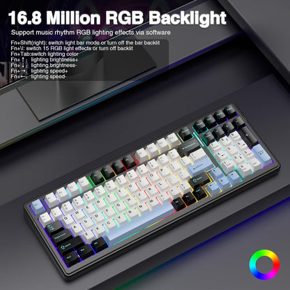 AULA F99 Wireless Mechanical Keyboard,Tri-Mode BT5.0/2.4GHz/USB-C Hot Swappable Custom Keyboard,Pre-lubed Linear Switches,RGB Backlit Gaming Keyboards for PC/Tablet/Xbox/PS4/PS5