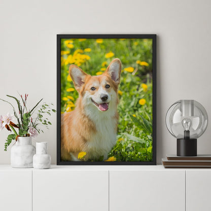 NWT Custom Framed Poster Prints with Your Any Photos, Personalized Canvas Pictures for Wall to Print Framed - 12"x16" Black