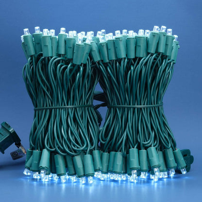 200 Count Cool White Wide Angle LED Christmas Lights, 66 ft Green Wire UL Certified Commercial Grade 5mm Holiday String Light Set (Cool White)