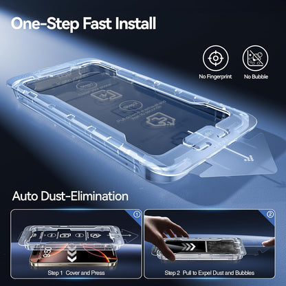 SMARTDEVIL 2PACK Privacy Screen Protector for iPhone 16 Pro Shatterproof Tempered Glass [True 28°Anti Spy] [9H Hardness] [Auto Dust-Elimination Install] [Bubble Free]