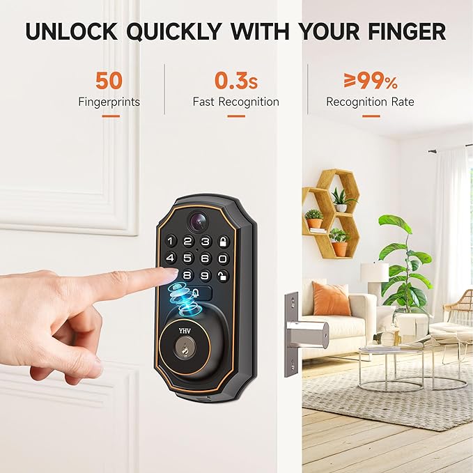 WiFi Smart Lock Keyless Entry Deadbolt with Alexa & Google Assistant