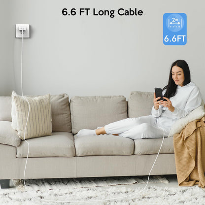 iPhone 16 15 Pro Charger Fast Charging,20W Fast USB C Charger Block 3Pack USBC Type C Fast Charging 6FT Woven Charge Cable for Apple iPhone16 Pro Max/16e/16 Pro/16 Plus/15/15 Pro Max/iPad Pro/AirPods