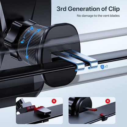 Miracase Phone Holders for Your Car, [Thick Case & Heavy Phone Friendly] Universal Cell Phone Car Mount, 3-in-1 Phone Mount for Car Dashboard Windshield Air Vent Fit for All Smartphones