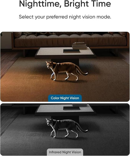 eufy Security Indoor Camera E30, Latest Generation, 4K UHD Security Camera, Pet/Dog/Baby Camera with Phone app, Color Night Vision, Human/Pet Auto Tracking, 360° Coverage, Works with Homekit, White