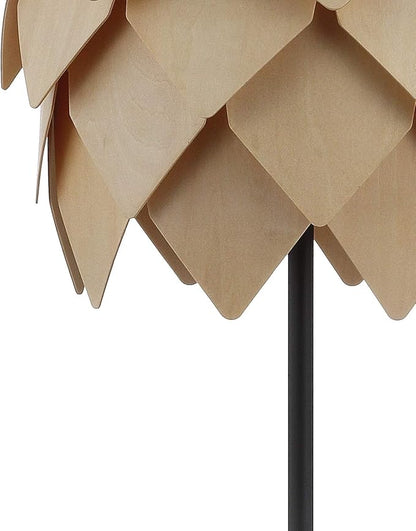 JONATHAN Y 20.5" Natural and Black Pinecone Wood and Metal LED Table Lamp, Contemporary Organic Modern Scandinavian Desk Lamp for Living Room Bedroom, LED Bulb Included JYL6123A