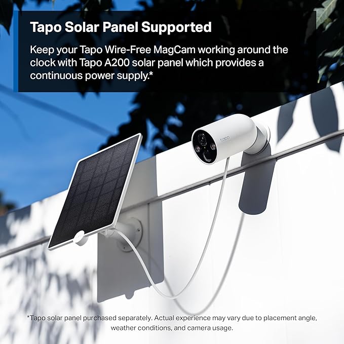 Tapo MagCam 2K+ - 2025 Wirecutter Best Outdoor Security Camera & PCMag Editors' Choice, Wireless Battery Power, Magnetic Mount, Subscription-Free SD Storage or Cloud, Person/Vehicle Detection, 2-Pack