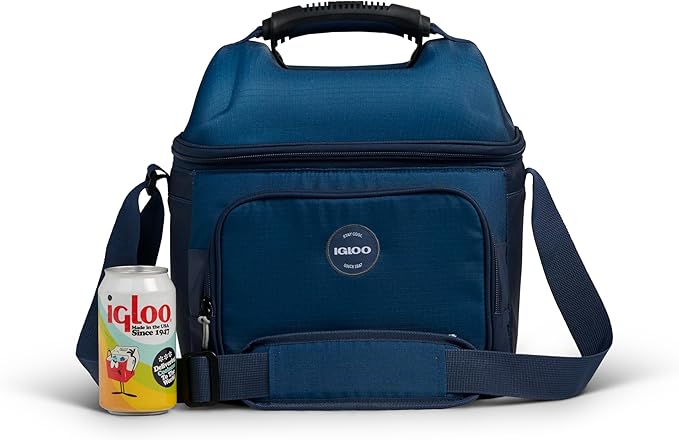 Igloo Gripper Soft Sided Cooler Bag | Insulated Dual Compartment Lunch Cooler