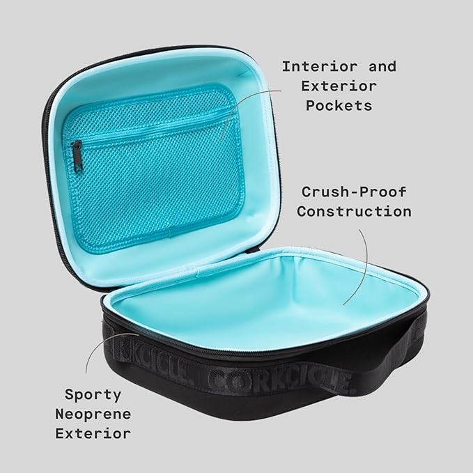 Corkcicle Lunchpod Insulated Lunch Bag - Crush-Proof Design - Food Safe Interior - Exterior & Interior Pockets - 11” x 8.75” x 4” - Summer Gift - Keeps Food Cold - Black Neoprene