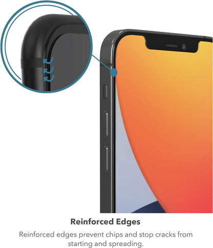 ZAGG InvisibleShield Glass Elite Privacy+ - Privacy Screen Protector for iPhone 12 Pro, 12, 11, XR – 3X Impact Protection (200106681)