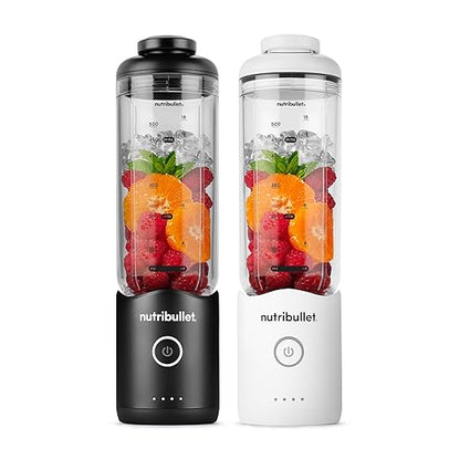nutribullet Flex portable blender 22oz 2Pack NBPB30200AKAW, Black & White