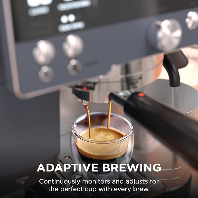 Ninja Luxe Café Premier Series, Espresso Machine, Drip Coffee Maker & Rapid Cold Brew, Integrated Grinder, Assisted Tamper, Hands-Free Frother, for Cappuccinos & Lattes, Cyberspace, ES601CY