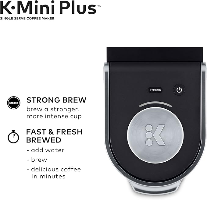Keurig K-Mini Plus Single Serve Coffee Maker with Donut Shop Coffee Pods, 32 count