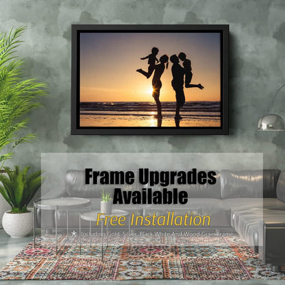 Custom Canvas Prints With Your Photos,Personalized Pictures On Canvas Wall Art for Bedroom, Living Room, Wedding Baby Pet Family Picture Framed Wall Art (7"W x 5"H)