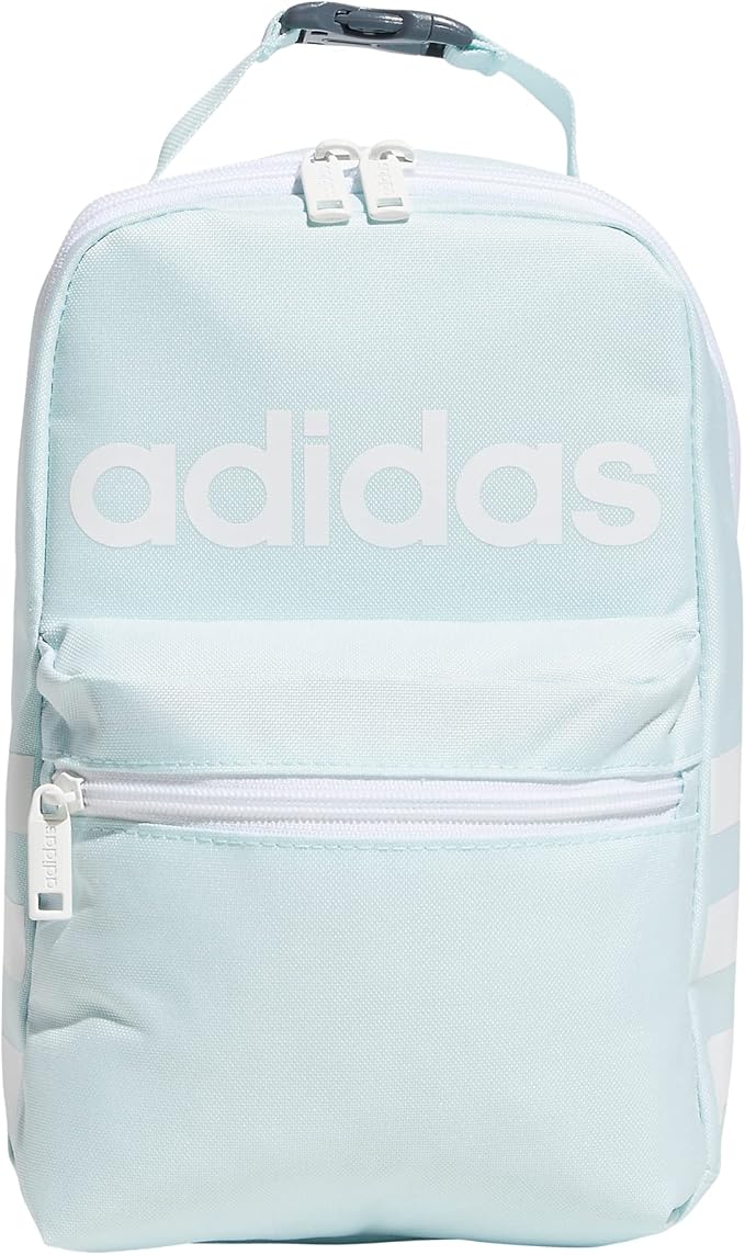 adidas Unisex Santiago Lunch Bag, Insulated School Food Container Box Discontinued, Almost Blue/White/2.0, One Size