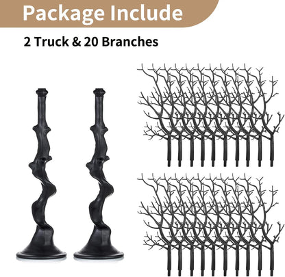 NUPTIO Black Halloween Tree Branch: Artificial 30 inch Tall Manzanita Tree Christmas Centerpiece Wedding Centerpieces for Tables, Decorative Ornament Display Tree for Decoration Weddings (2 Pc)