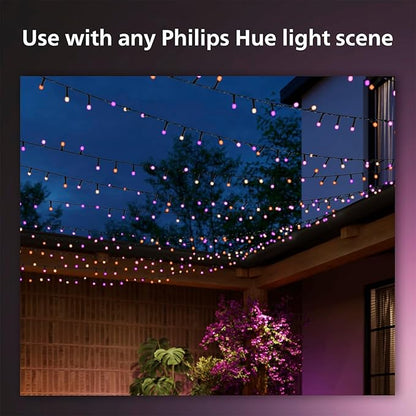 Philips Hue 65-Foot Festavia String Lights, 250 Mini Color Changing Smart LEDs - Weatherproof, Control with Hue App, Indoor/Outdoor Lighting Works with Alexa, Google Assistant and Apple HomeKit