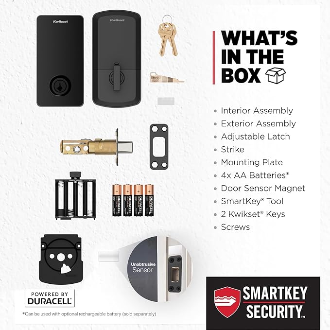 Kwikset Halo Select Smart Lock Keyless Entry Door Lock Wi-Fi and Matter Enabled Deadbolt No Hub Needed, Geofence Auto-Unlock, Grade AAA Certified, Easy Install, Matte Black Lifetime Finish Warranty