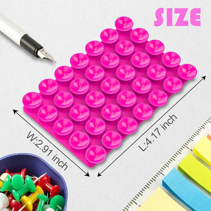 2024 Upgrade 2PCS Silicone Suction Cup Phone Case Adhesive Mount,Adhesive Grip, Sticky Suction Cup Phone Holder & Suction Phone case Holder TikTok & Selfies (Hot Pink, 5x7 Single Sided)