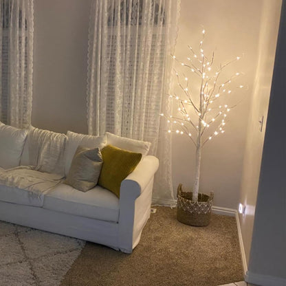 Twinkle Star Lighted Birch Tree for Home Wedding Festival Party Christmas Decoration (4 ft)