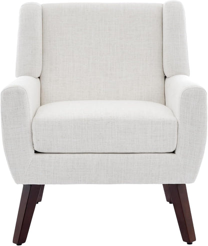 UIXE Accent Chair, Fabric Upholstered Armchair for Living Room, Comfy Arm Chair Single Sofa Bedroom Side Reading Seat - Flax Beige