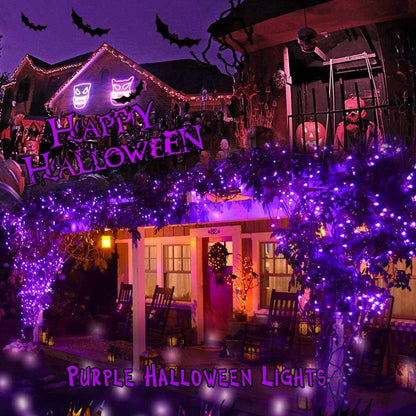 Brizled Purple Christmas Lights, 2 Pack 33ft 100 LED Christmas String Lights, 120V UL Certified Purple Halloween Light Connectable Mini Xmas Tree Light Outdoor for Halloween Xmas Party Wedding Holiday