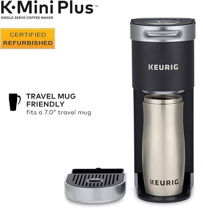Keurig K-Mini Plus Coffee Maker, Certified Refurbished, Black (Renewed)